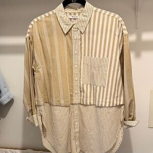 MadewellStriped Beige Shirt